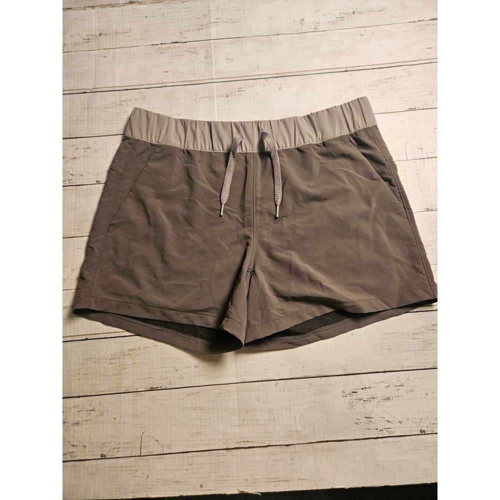 Free Fly Apparel Bamboo Charcoal Shorts Womens L Grey Active Hiking Drawstring